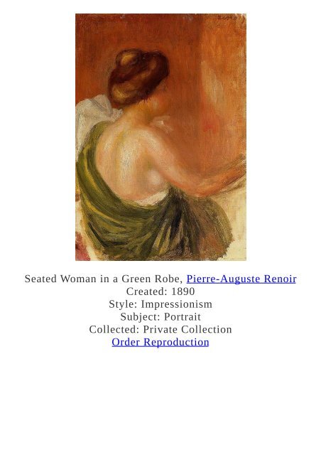 Pierre-Auguste Renoir Paintings for Reproduction - www.paintingz.com