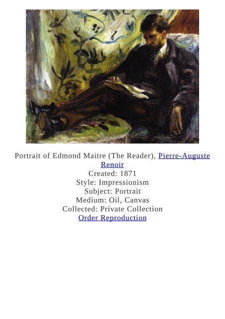 Pierre-Auguste Renoir Paintings for Reproduction - www.paintingz.com