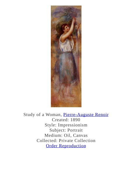 Pierre-Auguste Renoir Paintings for Reproduction - www.paintingz.com