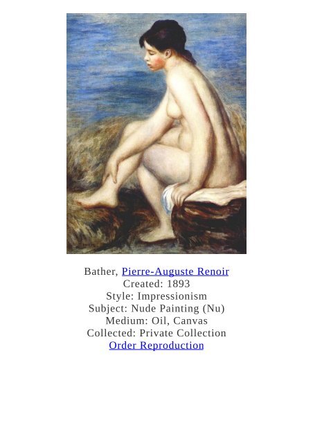 Pierre-Auguste Renoir Paintings for Reproduction - www.paintingz.com