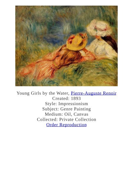 Pierre-Auguste Renoir Paintings for Reproduction - www.paintingz.com