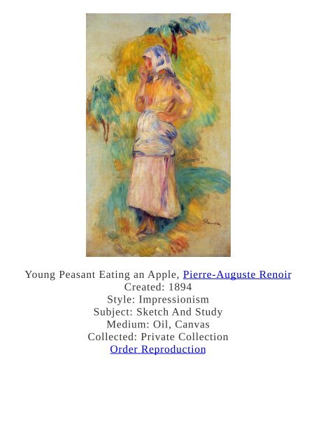 Pierre-Auguste Renoir Paintings for Reproduction - www.paintingz.com