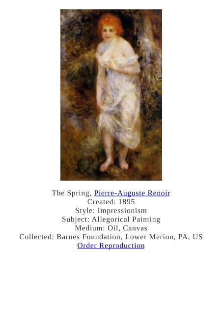 Pierre-Auguste Renoir Paintings for Reproduction - www.paintingz.com