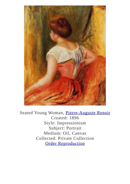 Pierre-Auguste Renoir Paintings for Reproduction - www.paintingz.com