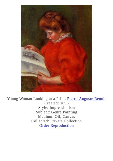 Pierre-Auguste Renoir Paintings for Reproduction - www.paintingz.com