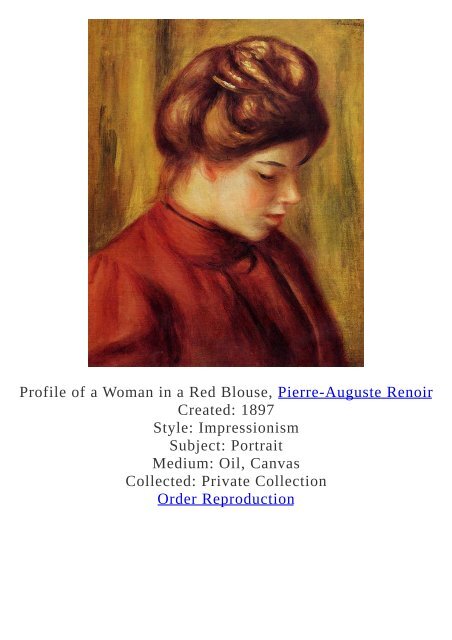 Pierre-Auguste Renoir Paintings for Reproduction - www.paintingz.com