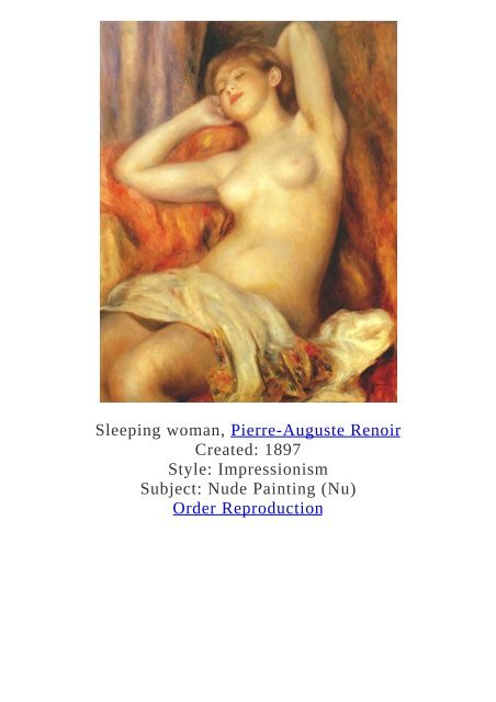 Pierre-Auguste Renoir Paintings for Reproduction - www.paintingz.com