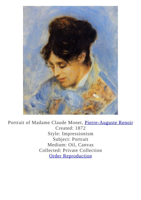 Pierre-Auguste Renoir Paintings for Reproduction - www.paintingz.com