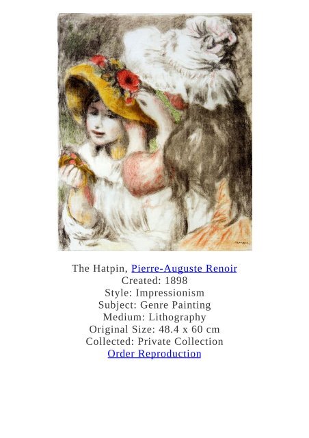 Pierre-Auguste Renoir Paintings for Reproduction - www.paintingz.com