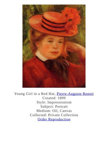 Pierre-Auguste Renoir Paintings for Reproduction - www.paintingz.com