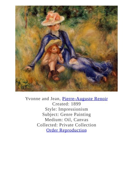 Pierre-Auguste Renoir Paintings for Reproduction - www.paintingz.com