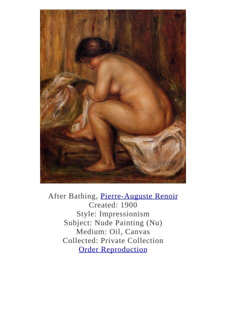 Pierre-Auguste Renoir Paintings for Reproduction - www.paintingz.com