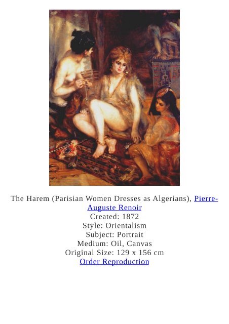 Pierre-Auguste Renoir Paintings for Reproduction - www.paintingz.com