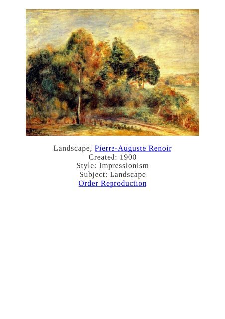 Pierre-Auguste Renoir Paintings for Reproduction - www.paintingz.com