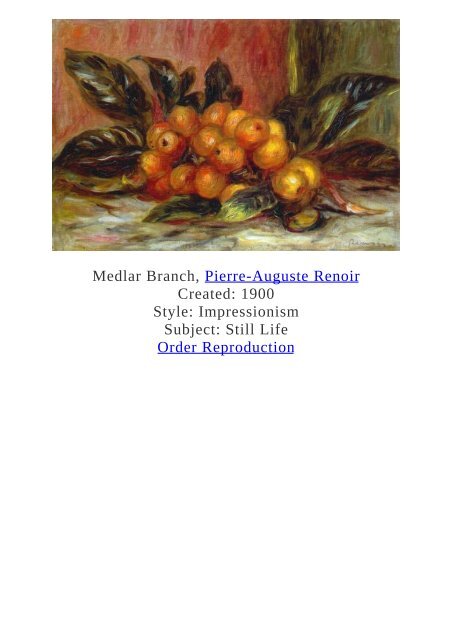 Pierre-Auguste Renoir Paintings for Reproduction - www.paintingz.com