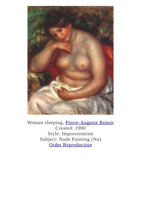 Pierre-Auguste Renoir Paintings for Reproduction - www.paintingz.com