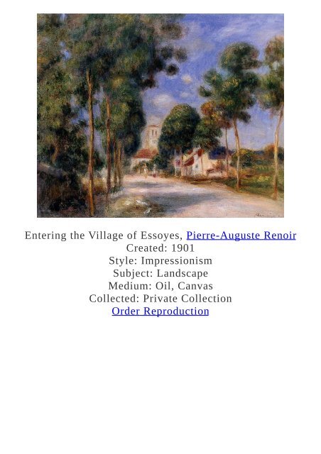 Pierre-Auguste Renoir Paintings for Reproduction - www.paintingz.com