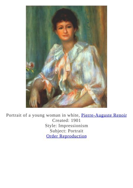 Pierre-Auguste Renoir Paintings for Reproduction - www.paintingz.com