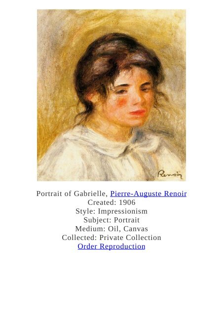 Pierre-Auguste Renoir Paintings for Reproduction - www.paintingz.com