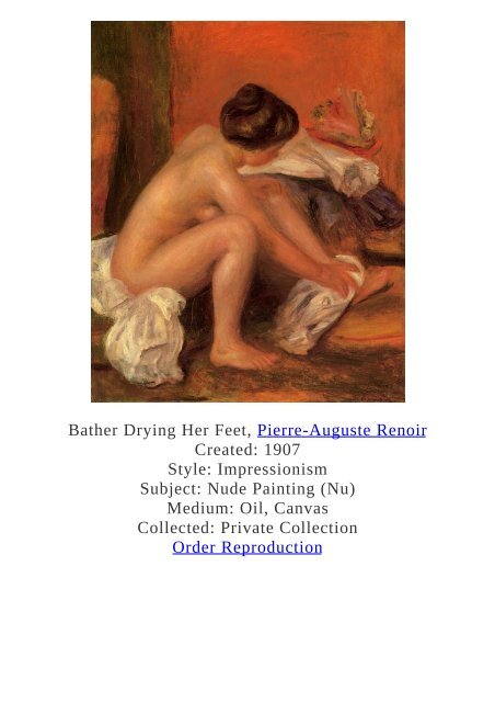 Pierre-Auguste Renoir Paintings for Reproduction - www.paintingz.com