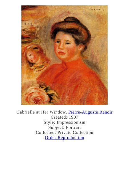 Pierre-Auguste Renoir Paintings for Reproduction - www.paintingz.com