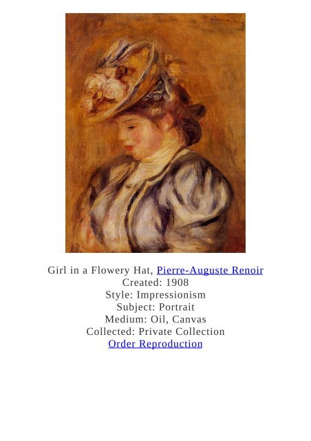 Pierre-Auguste Renoir Paintings for Reproduction - www.paintingz.com