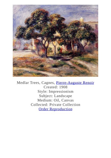 Pierre-Auguste Renoir Paintings for Reproduction - www.paintingz.com