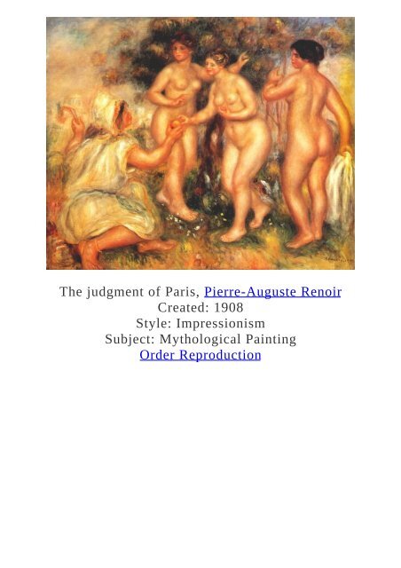 Pierre-Auguste Renoir Paintings for Reproduction - www.paintingz.com