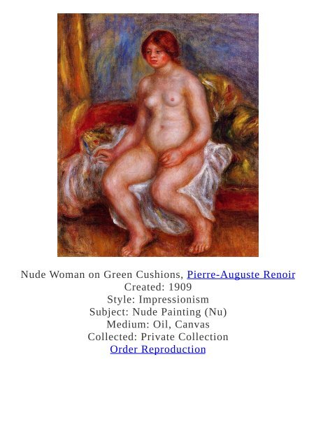 Pierre-Auguste Renoir Paintings for Reproduction - www.paintingz.com