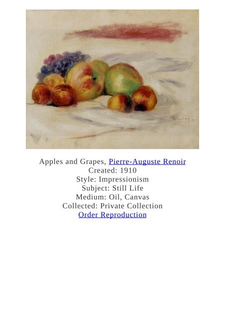 Pierre-Auguste Renoir Paintings for Reproduction - www.paintingz.com