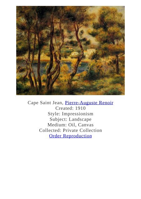 Pierre-Auguste Renoir Paintings for Reproduction - www.paintingz.com