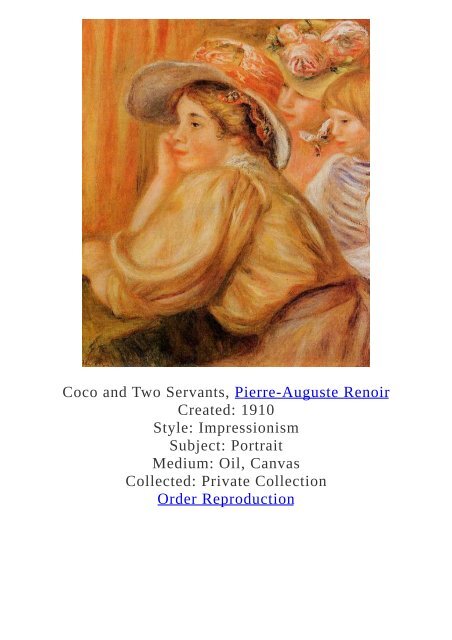 Pierre-Auguste Renoir Paintings for Reproduction - www.paintingz.com