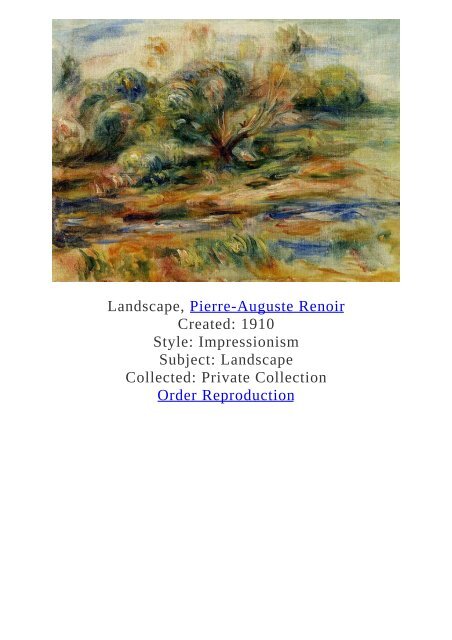 Pierre-Auguste Renoir Paintings for Reproduction - www.paintingz.com