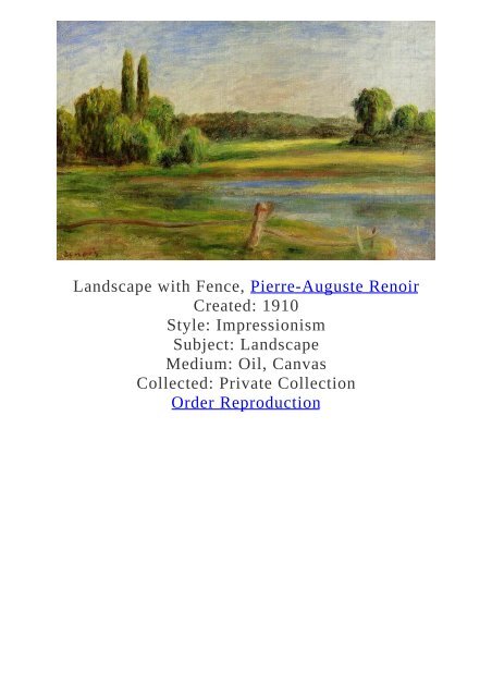 Pierre-Auguste Renoir Paintings for Reproduction - www.paintingz.com