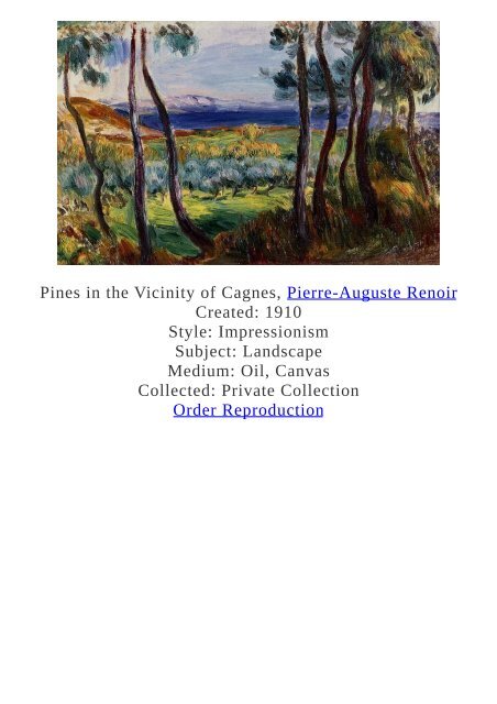 Pierre-Auguste Renoir Paintings for Reproduction - www.paintingz.com