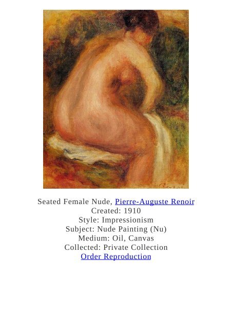 Pierre-Auguste Renoir Paintings for Reproduction - www.paintingz.com