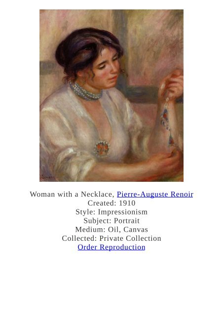 Pierre-Auguste Renoir Paintings for Reproduction - www.paintingz.com