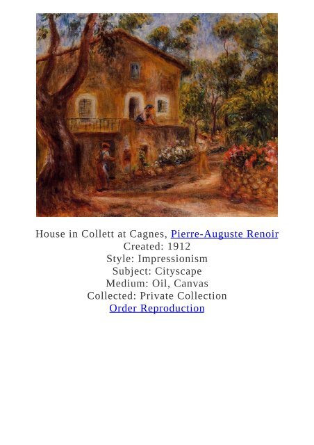 Pierre-Auguste Renoir Paintings for Reproduction - www.paintingz.com