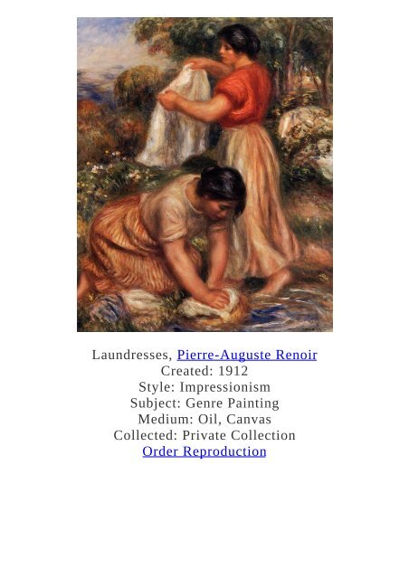 Pierre-Auguste Renoir Paintings for Reproduction - www.paintingz.com