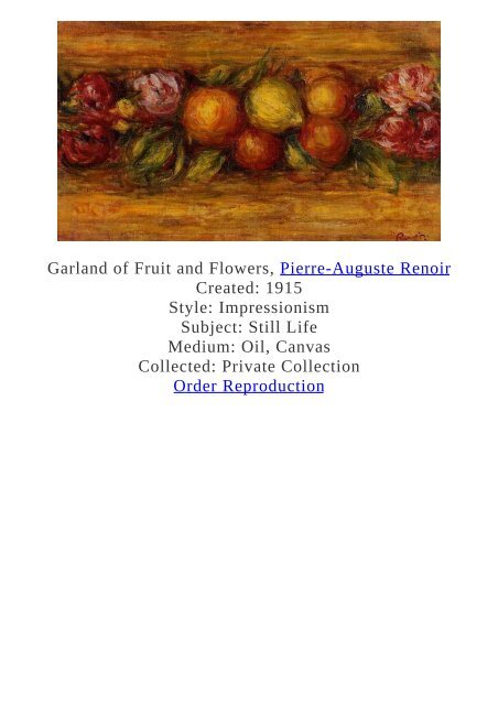 Pierre-Auguste Renoir Paintings for Reproduction - www.paintingz.com