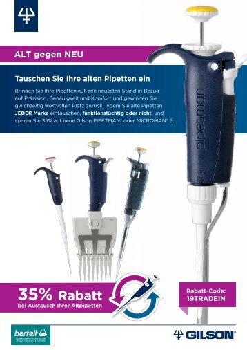 Gilson Pipetten Austauschaktion