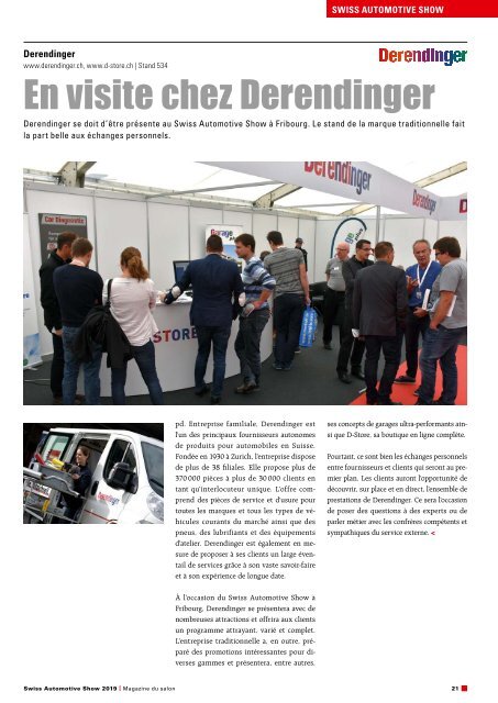 Magazine du salon Swiss Automotive Show 2019