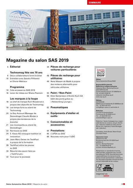 Magazine du salon Swiss Automotive Show 2019