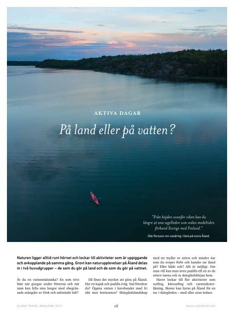 Åland Travel Magazine 2019