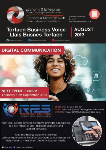 Torfaen Business Voice Newsletter August 2019 English