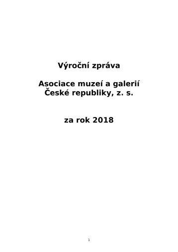 Vyrocni zprava AMG za rok 2018