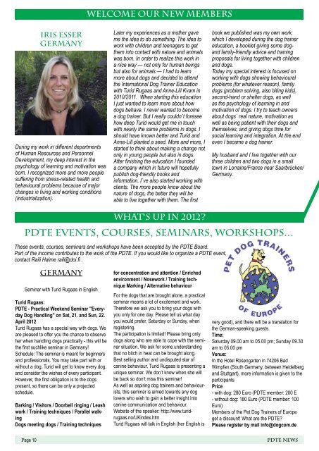 PDTE 2012 March Newsletter