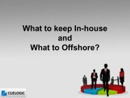 What to keep In house and what to Offshore