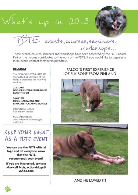 PDTE 2013 Winter Newsletter