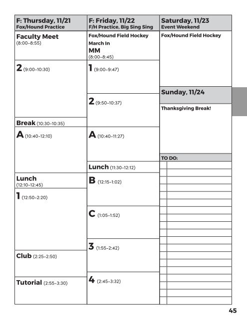 2019-2020 FXC Planner